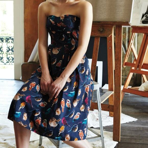 Anthropologie Dresses & Skirts - Anthropologie Native Birds Strapless Dress
